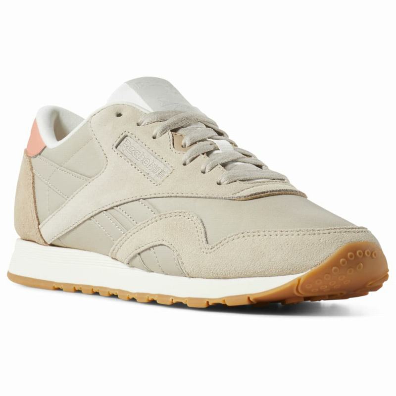 Reebok Classic Nylon Tenisky Damske - Béžové/Ruzove OF1731CQ